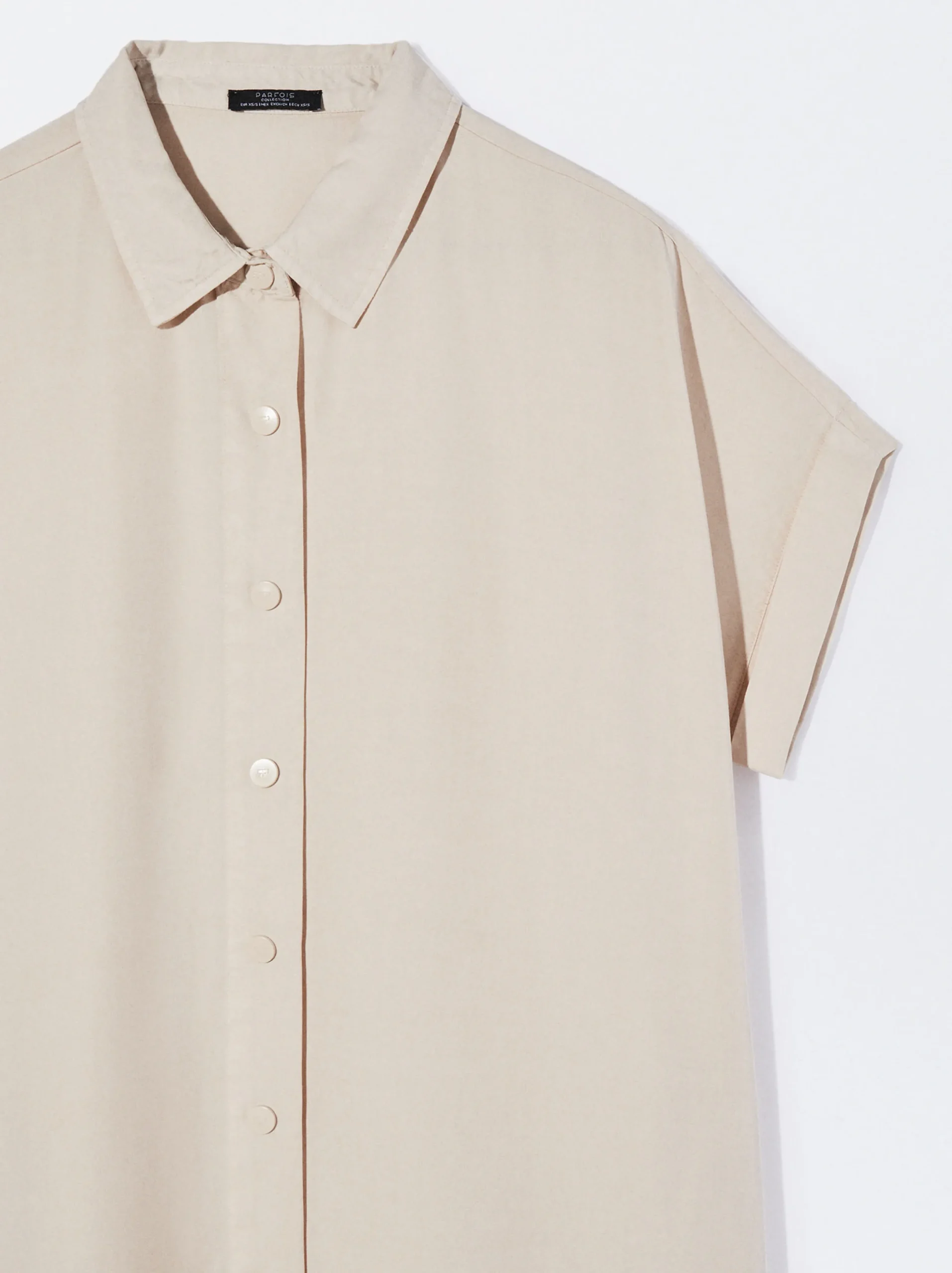 PARFOIS Vestido Camisero Lyocell Beige Store