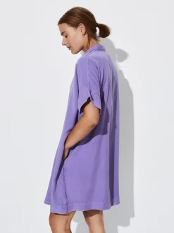 PARFOIS Vestido Camisero Lyocell Violeta Cheap