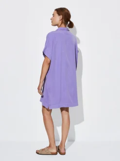 PARFOIS Vestido Camisero Lyocell Violeta Cheap