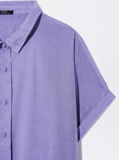 PARFOIS Vestido Camisero Lyocell Violeta Cheap
