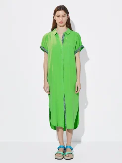PARFOIS Vestido Camisero Lyocell Verde Best Sale