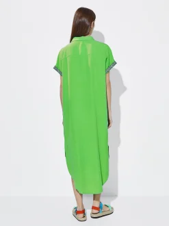 PARFOIS Vestido Camisero Lyocell Verde Best Sale