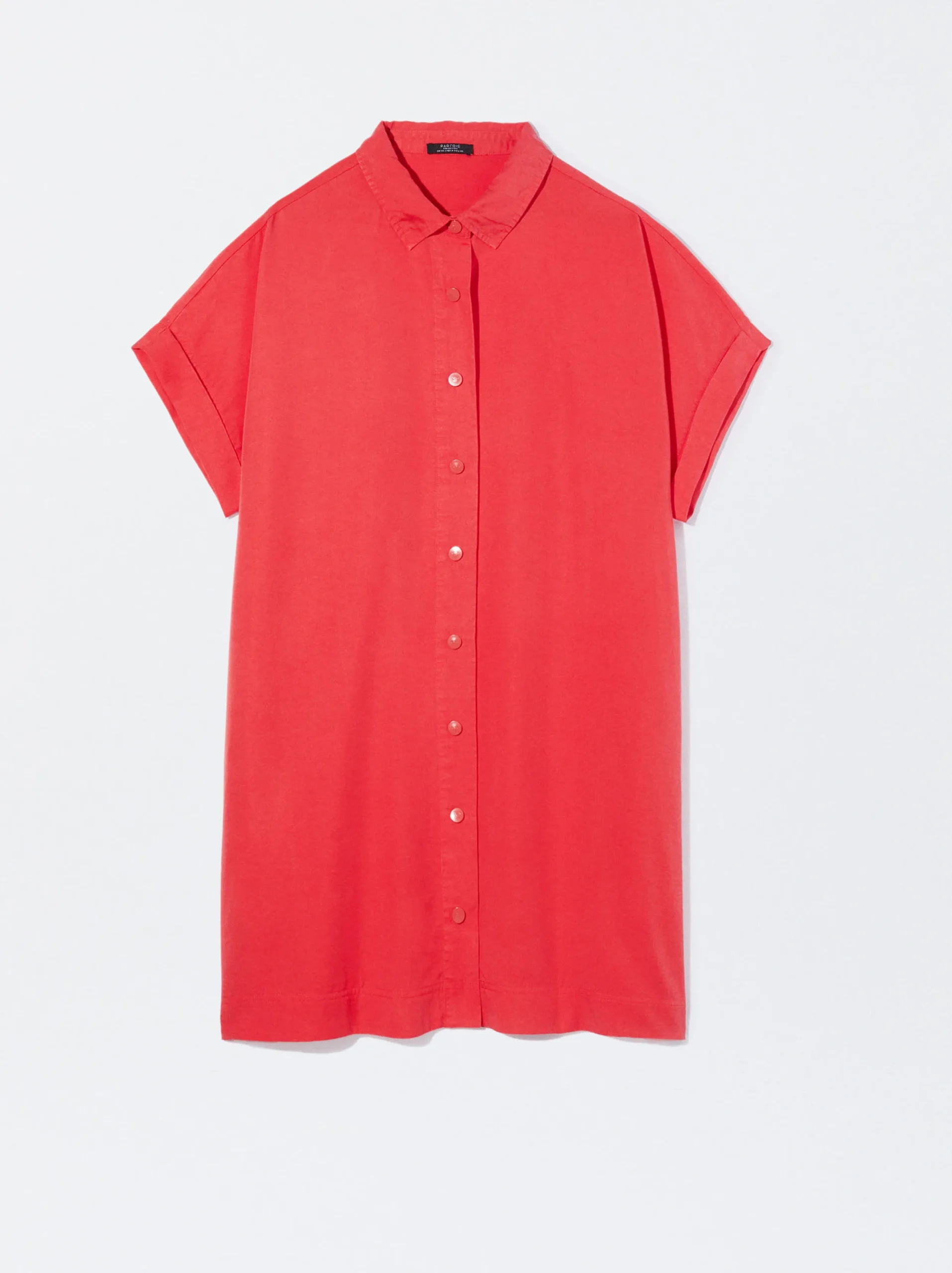PARFOIS Vestido Camisero Lyocell Rojo Best Sale