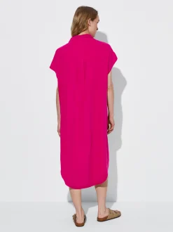 PARFOIS Vestido Camisero Lyocell Fucsia Fashion