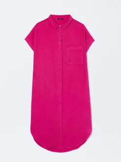 PARFOIS Vestido Camisero Lyocell Fucsia Fashion