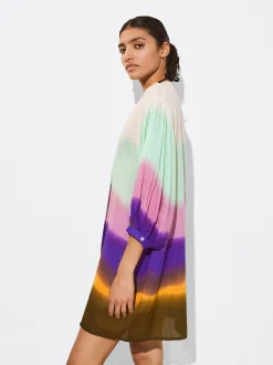 PARFOIS Vestido Camisero Tie-Dye Multicor Best Sale