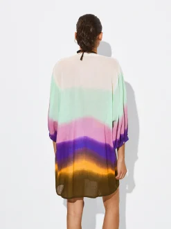 PARFOIS Vestido Camisero Tie-Dye Multicor Best Sale