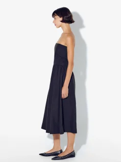 PARFOIS Vestido Con Escote Palabra De Honor Negro Outlet