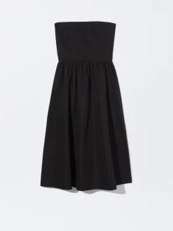 PARFOIS Vestido Con Escote Palabra De Honor Negro Outlet