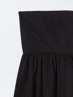 PARFOIS Vestido Con Escote Palabra De Honor Negro Outlet