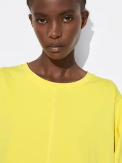 PARFOIS Vestido Corto Algod&oacute;n Amarillo Clearance