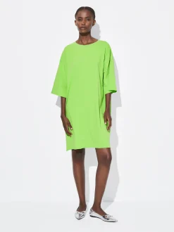 PARFOIS Vestido Corto Algodón Verde Sale