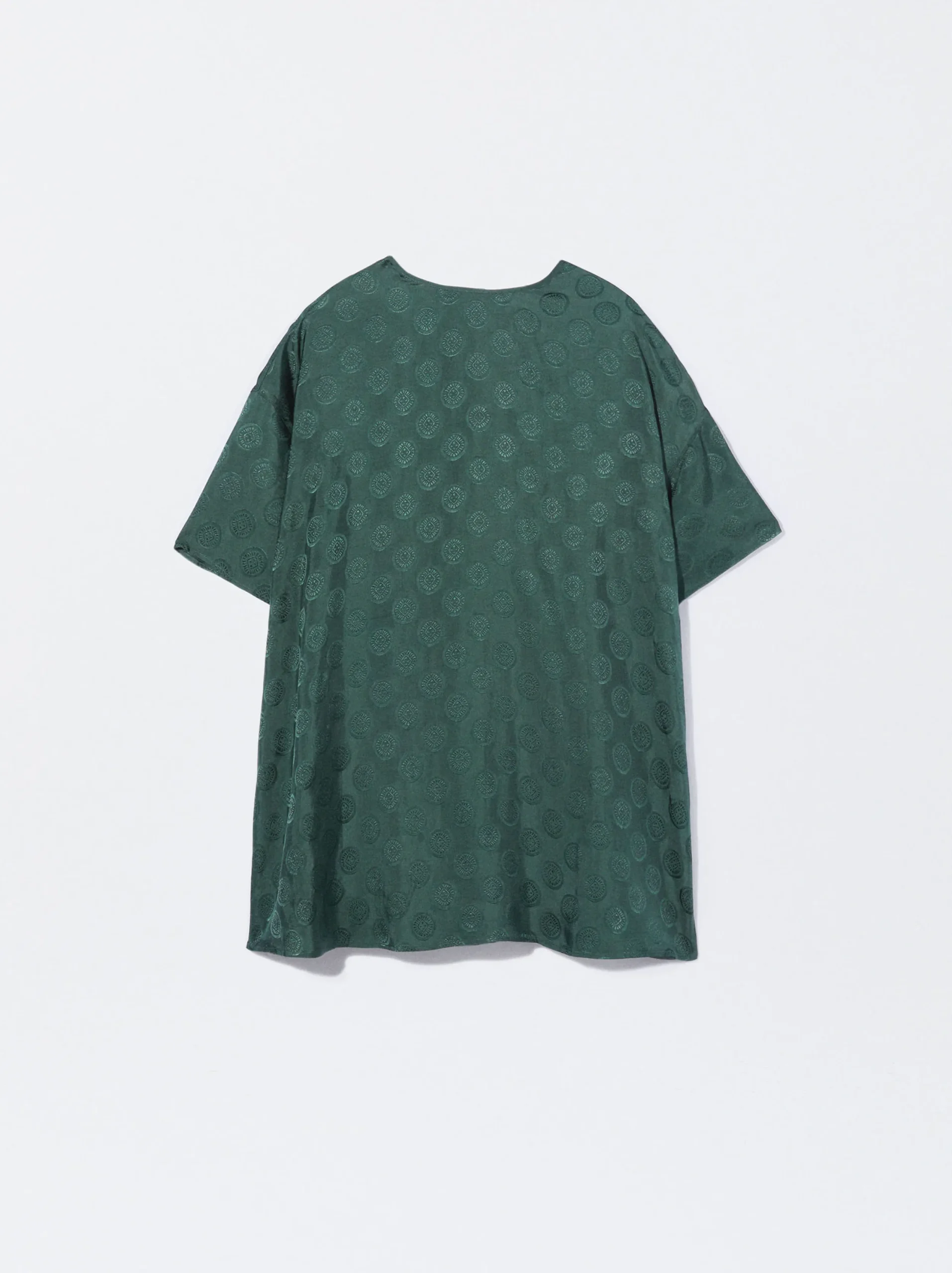 PARFOIS Vestido Corto Jacquard Com Lazos Verde Clearance