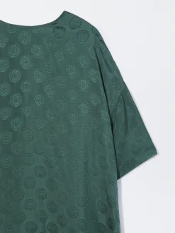 PARFOIS Vestido Corto Jacquard Com Lazos Verde Clearance