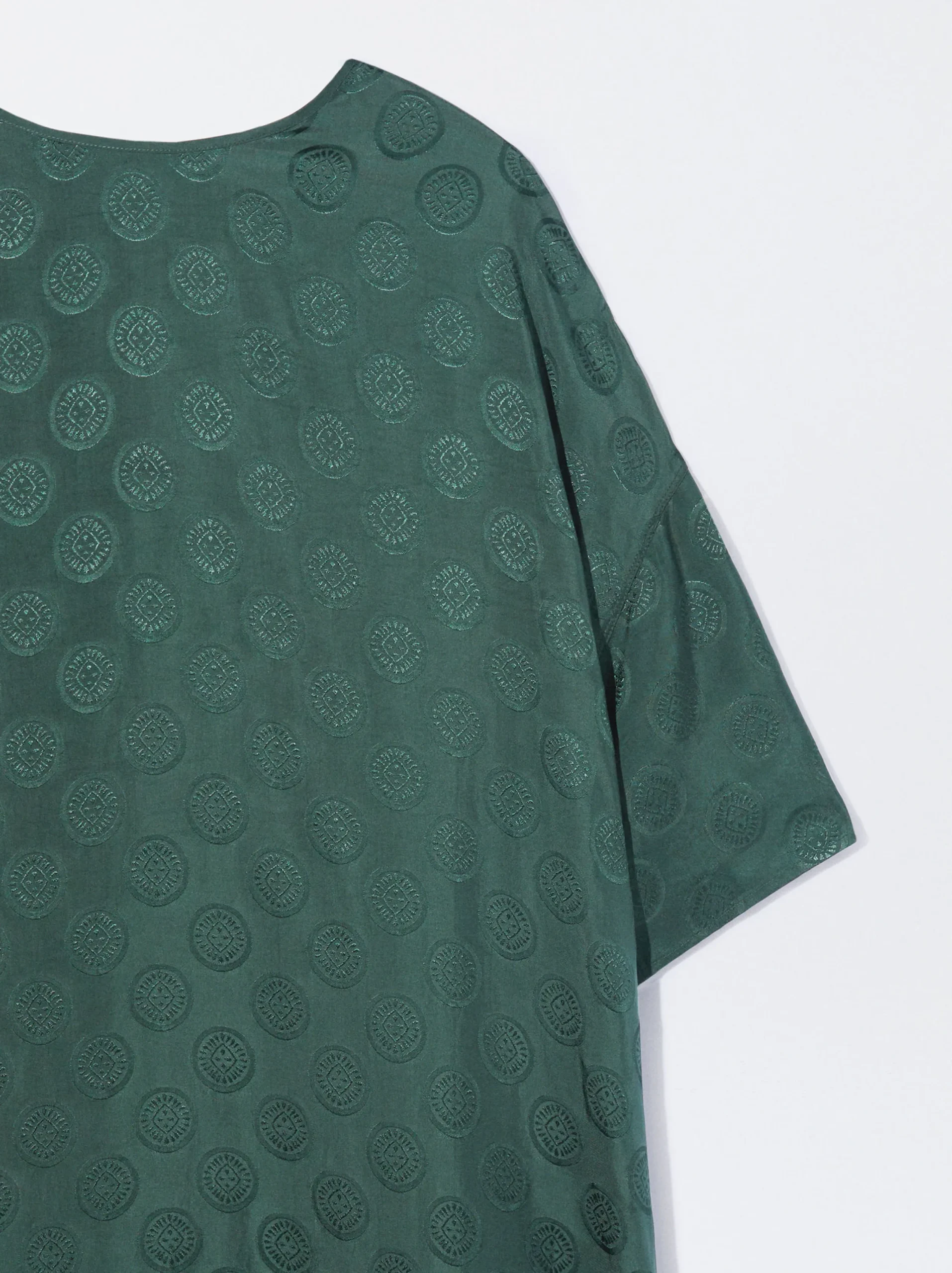 PARFOIS Vestido Corto Jacquard Com Lazos Verde Clearance
