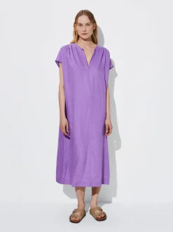 PARFOIS Vestido De Lino Violeta Sale
