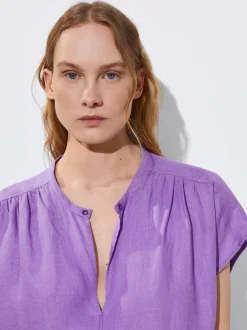 PARFOIS Vestido De Lino Violeta Sale