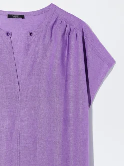 PARFOIS Vestido De Lino Violeta Sale