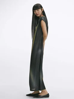 PARFOIS Vestido Estampado Con Textura Multicor Outlet