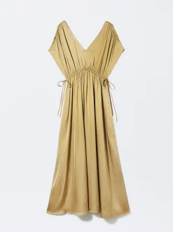 PARFOIS Vestido Fluido Ajustable Dorado Cheap