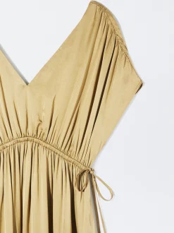 PARFOIS Vestido Fluido Ajustable Dorado Cheap