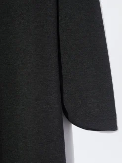 PARFOIS Vestido Largo Con Abertura Gris Best Sale