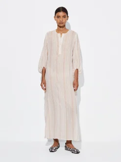 PARFOIS Vestido Largo Con Hilo Metalizado Multicor Clearance