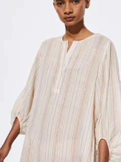 PARFOIS Vestido Largo Con Hilo Metalizado Multicor Clearance