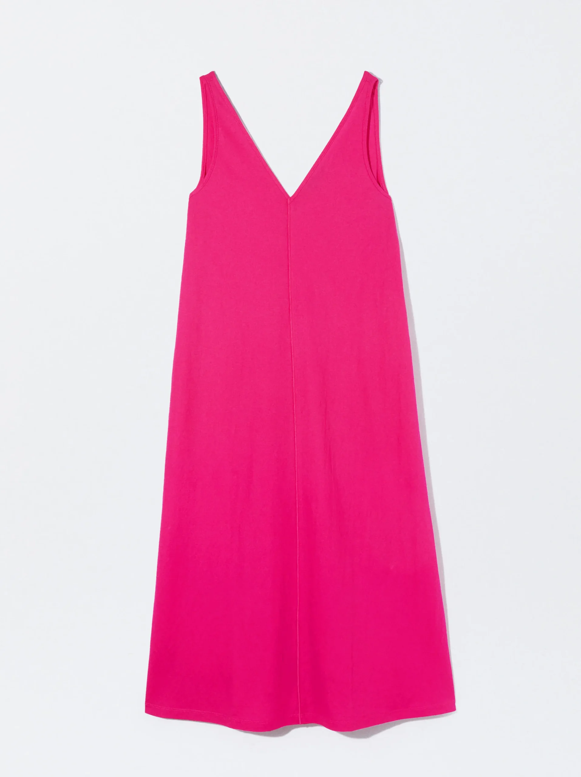 PARFOIS Vestido Largo De Tirantes Fucsia Flash Sale