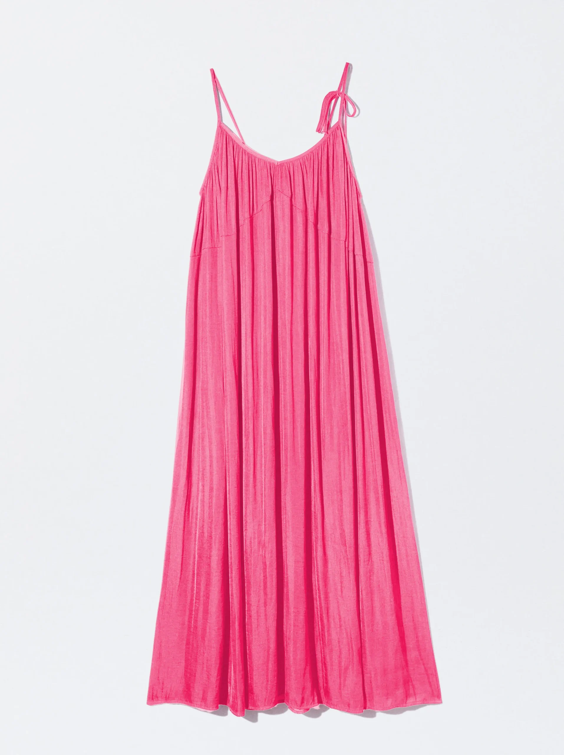 PARFOIS Vestido Largo De Tirantes Fucsia Fashion