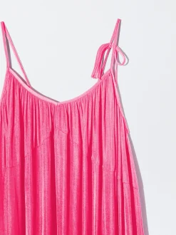PARFOIS Vestido Largo De Tirantes Fucsia Fashion