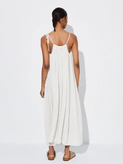 PARFOIS Vestido Largo De Tirantes Crudo Online