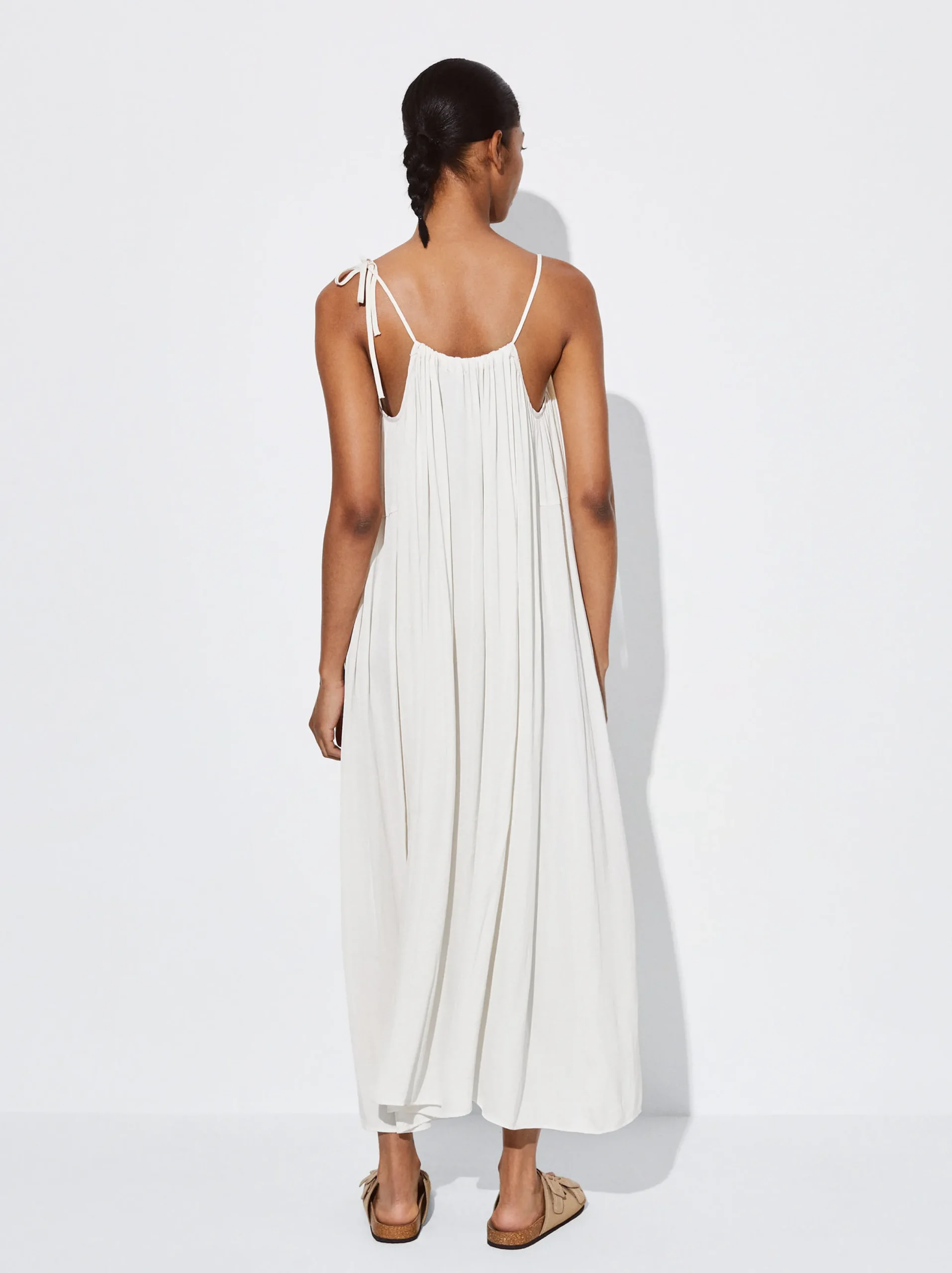 PARFOIS Vestido Largo De Tirantes Crudo Online