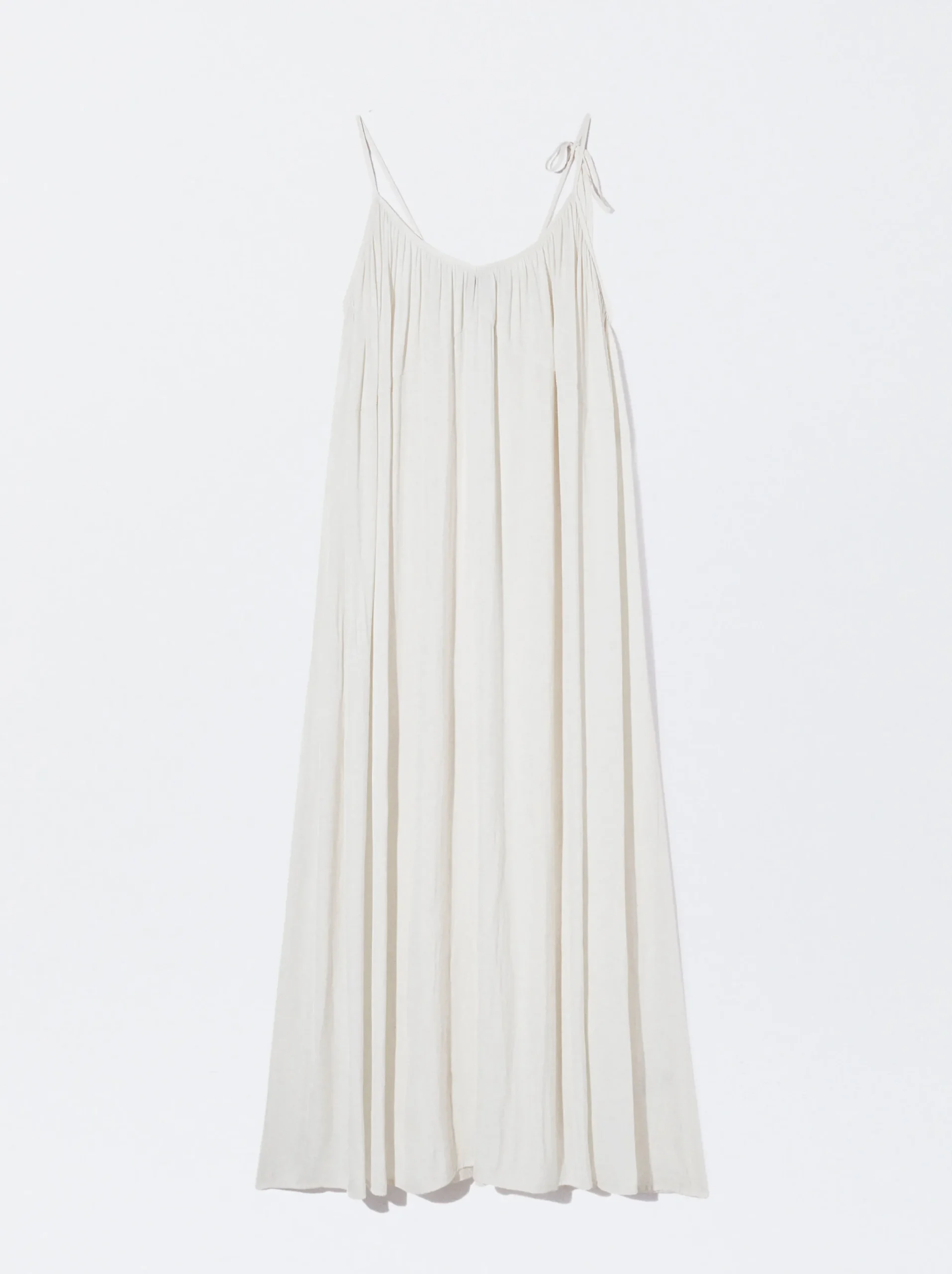 PARFOIS Vestido Largo De Tirantes Crudo Online