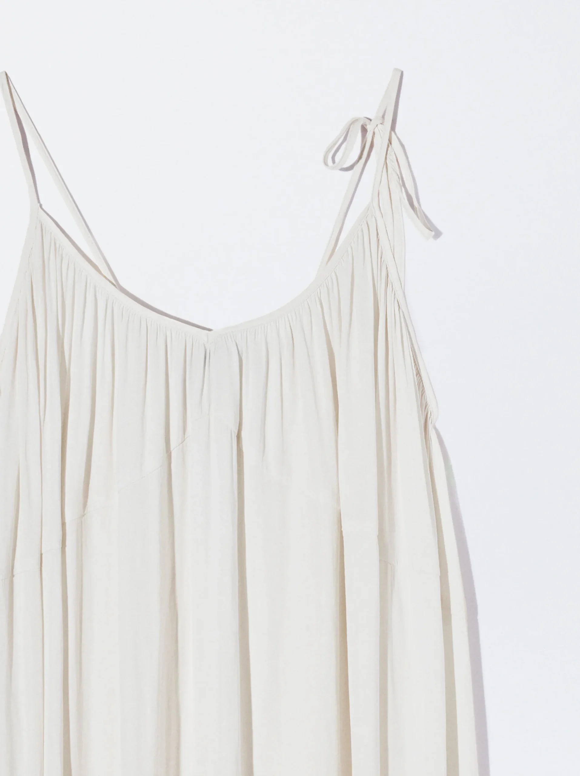 PARFOIS Vestido Largo De Tirantes Crudo Online