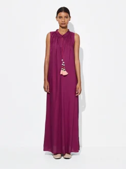 PARFOIS Vestido Largo En Modal Violeta Outlet