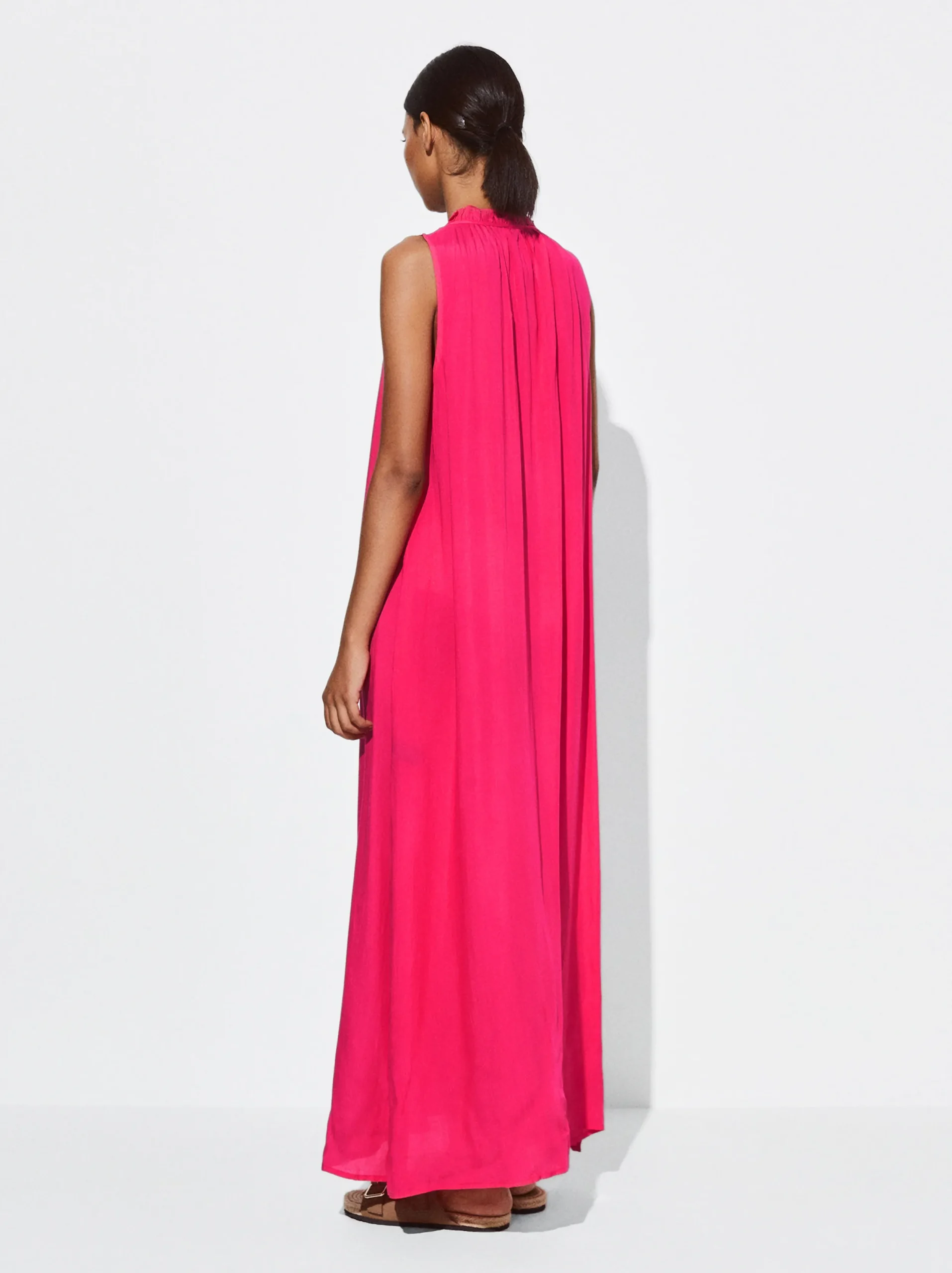 PARFOIS Vestido Largo En Modal Fucsia Fashion