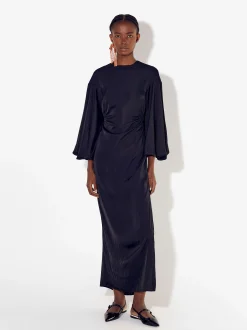 PARFOIS Vestido Largo Entallado Negro Outlet