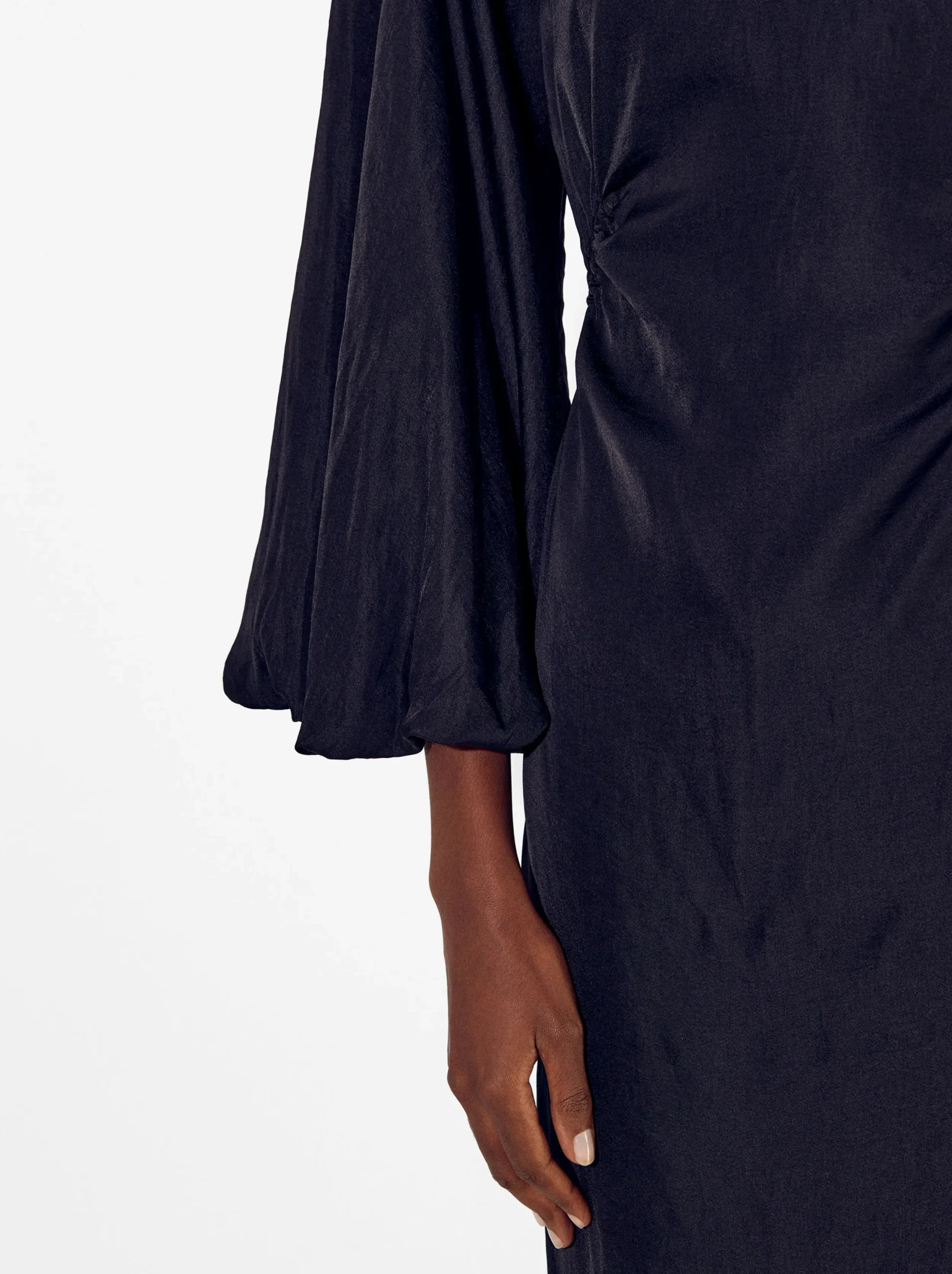 PARFOIS Vestido Largo Entallado Negro Outlet