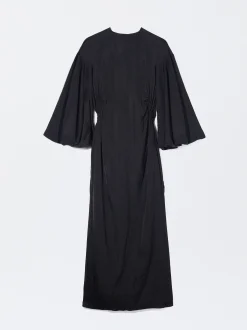 PARFOIS Vestido Largo Entallado Negro Outlet