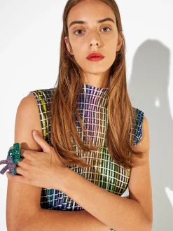 PARFOIS Vestido Largo Estampado Multicor New