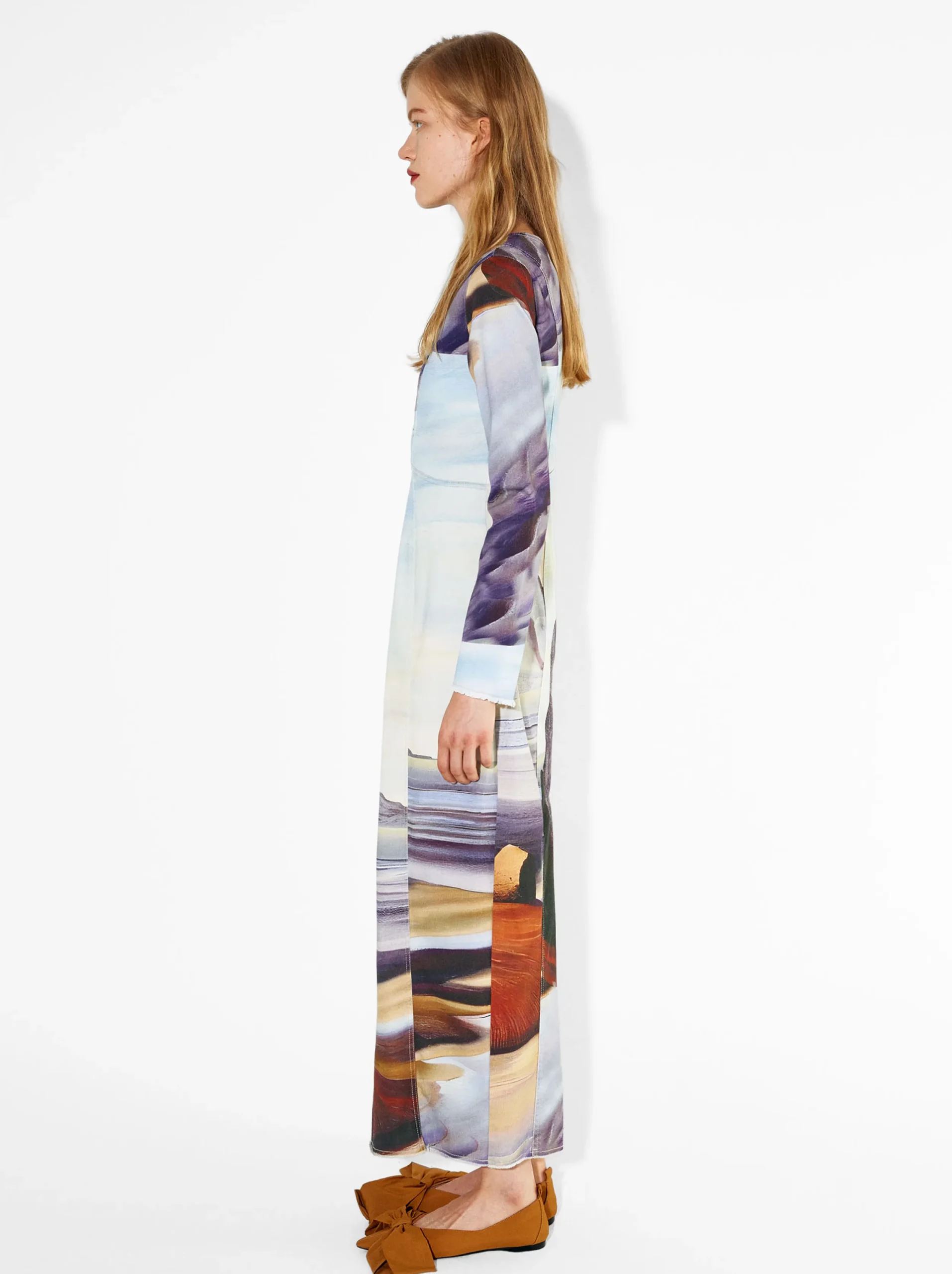 PARFOIS Vestido Largo Estampado Multicor Discount