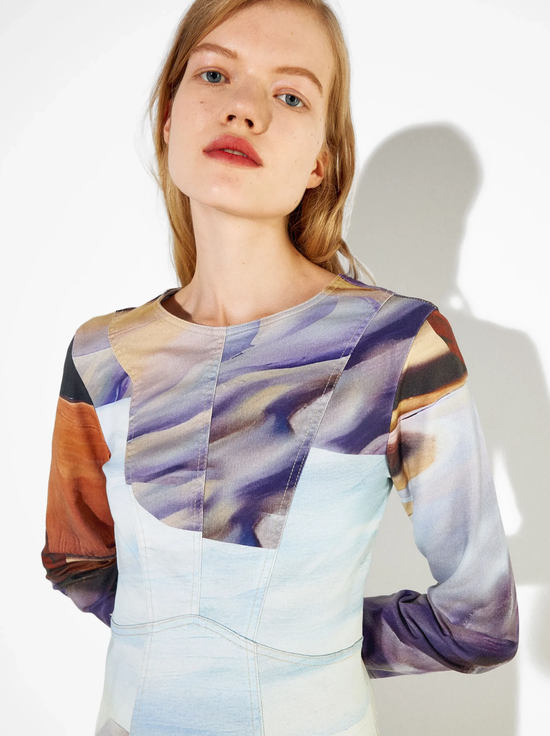 PARFOIS Vestido Largo Estampado Multicor Discount