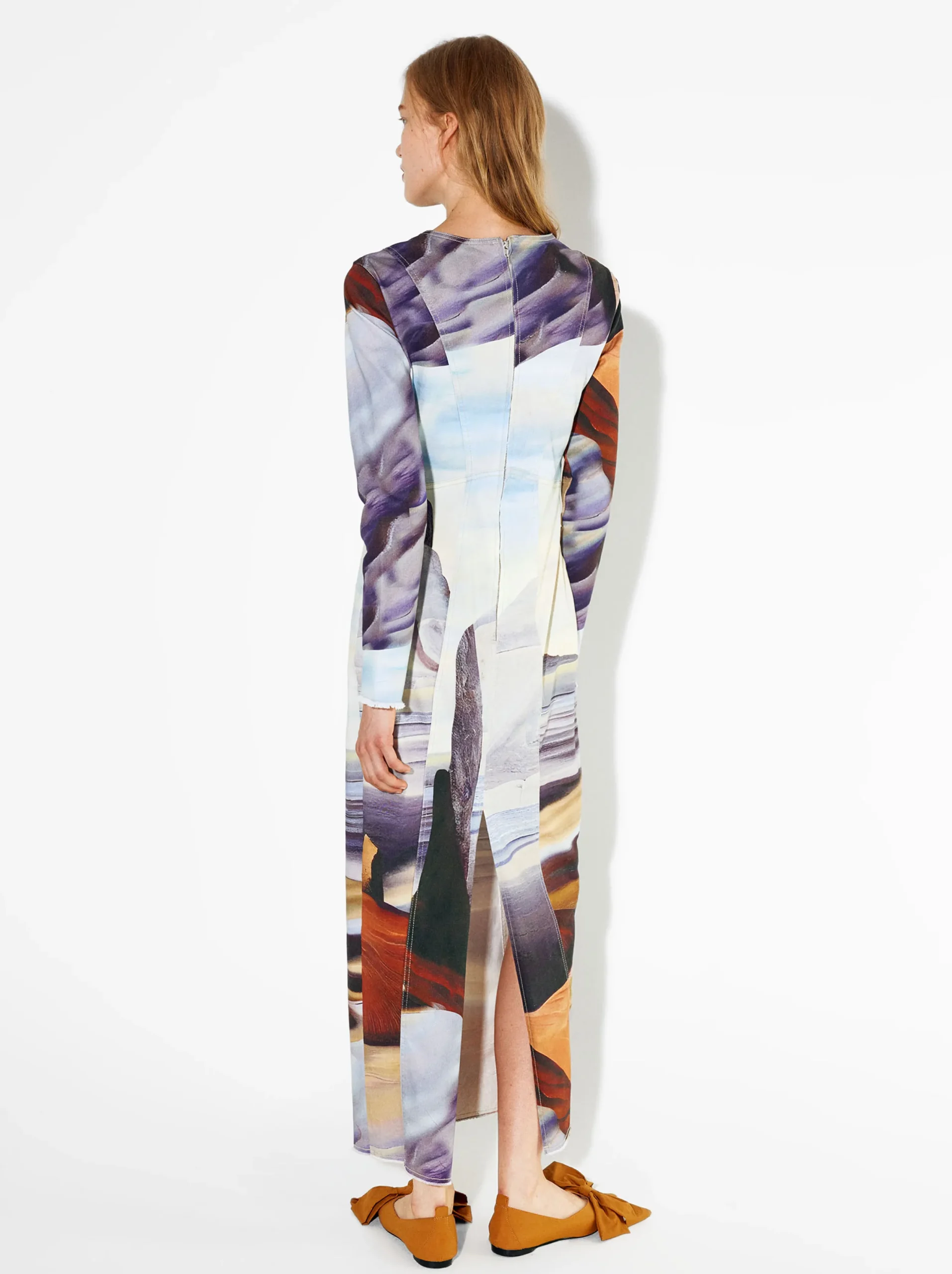 PARFOIS Vestido Largo Estampado Multicor Discount