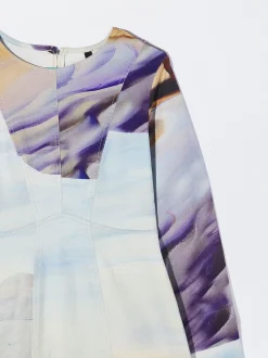 PARFOIS Vestido Largo Estampado Multicor Discount