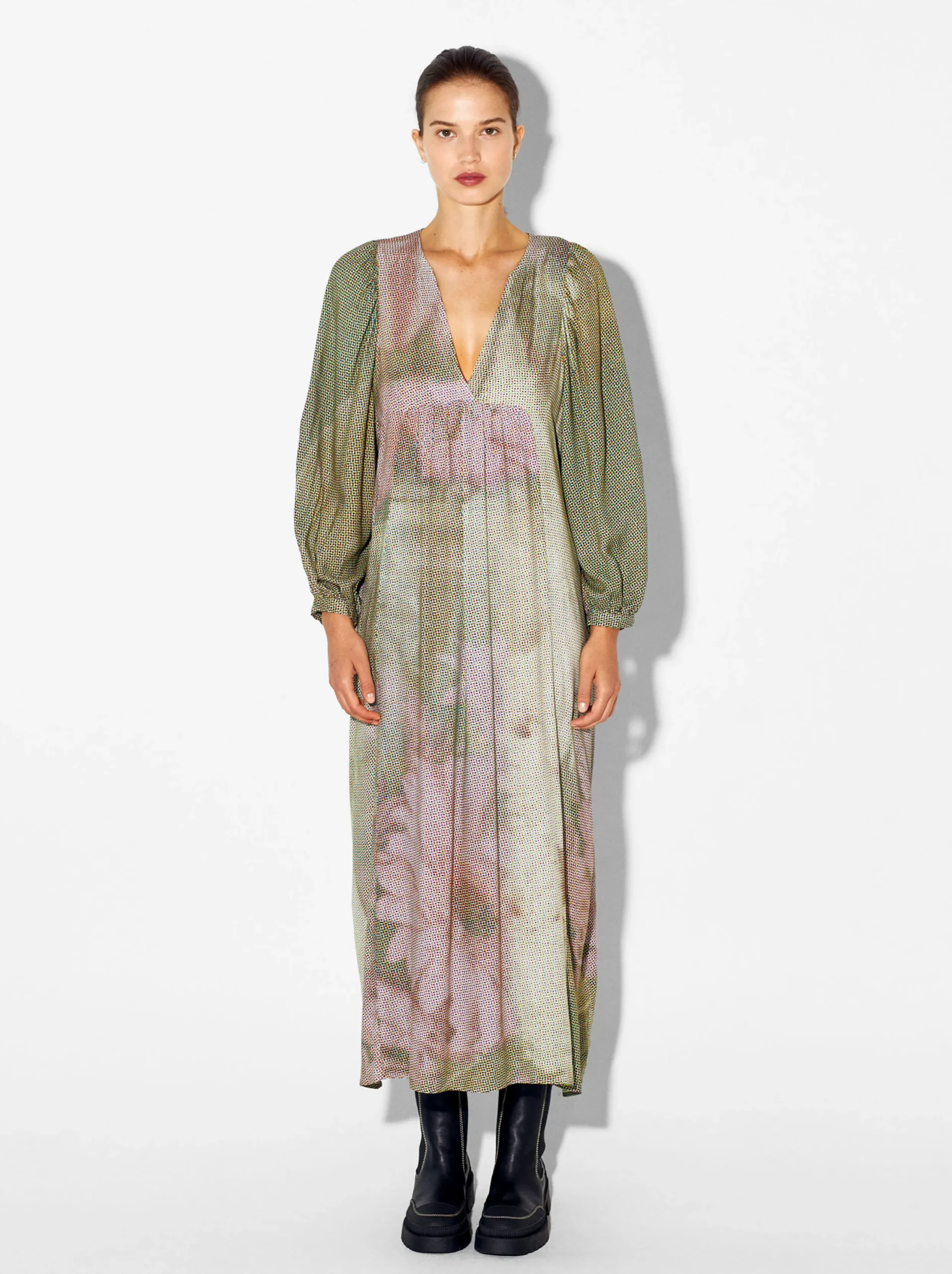 PARFOIS Vestido Largo Estampado Multicor Discount