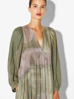 PARFOIS Vestido Largo Estampado Multicor Discount