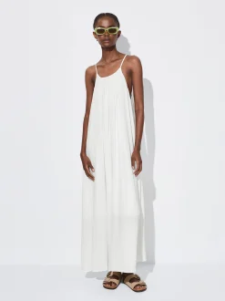 PARFOIS Vestido Largo Lyocell Blanco Sale
