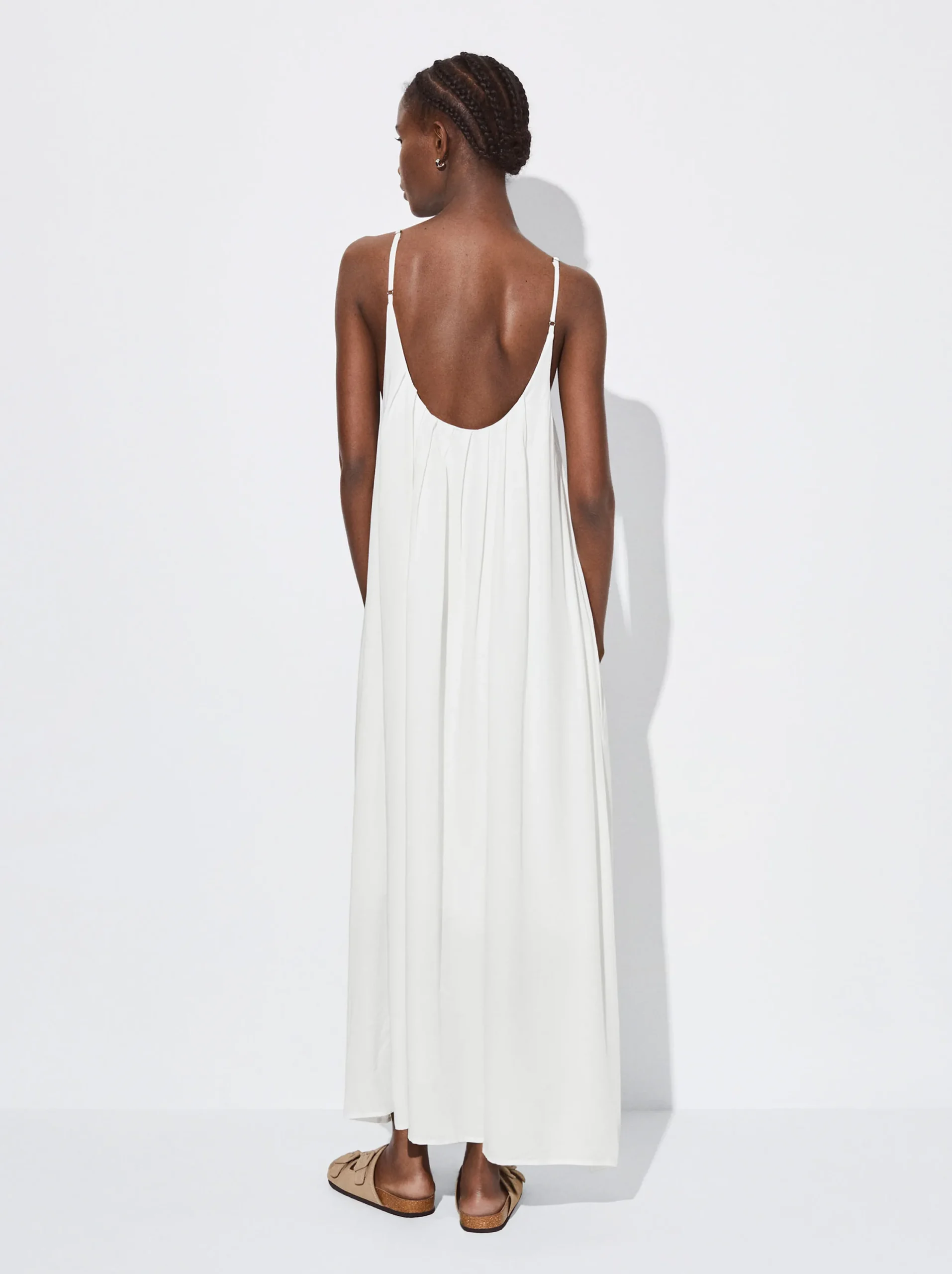 PARFOIS Vestido Largo Lyocell Blanco Sale