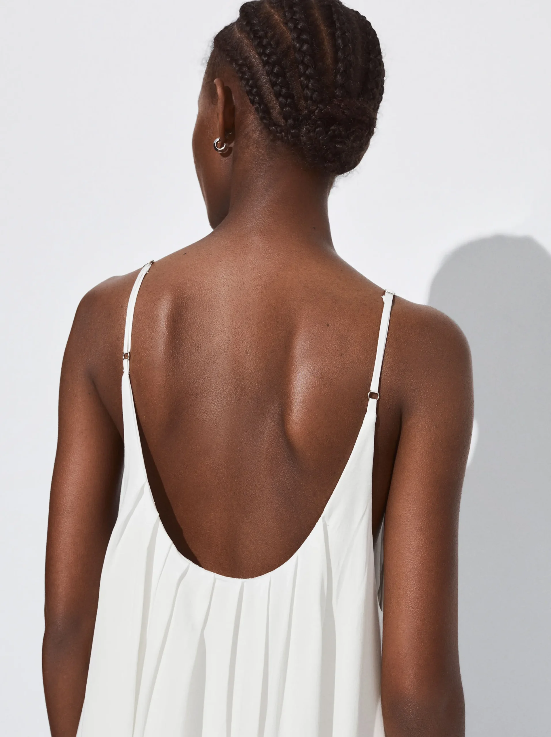 PARFOIS Vestido Largo Lyocell Blanco Sale